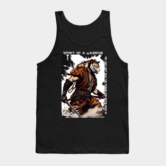 Spirit Of A Warrior Tank Top by QuirkyPrintShop